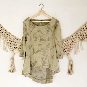 Free People Keyhole Back Faded Sweatshirt